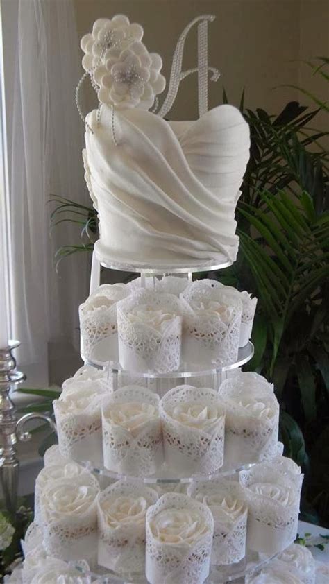 Photo Of The Day Wedding Gown Inspired Cake Wedding Dress Cupcakes