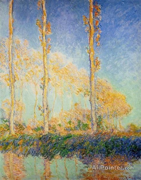 Claude Monet Three Poplar Trees In The Autumn Oil Painting