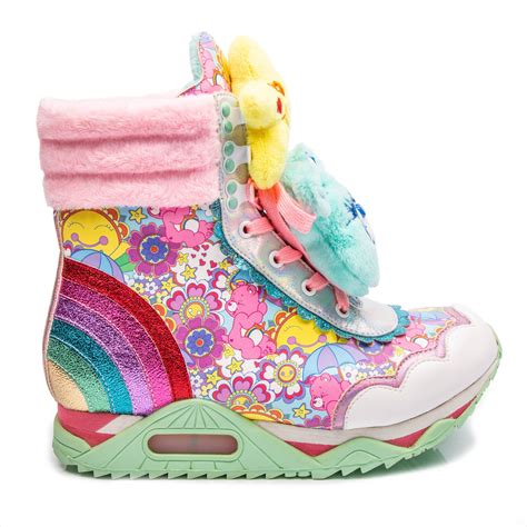 Irregular Choice Care Bears Born To Care Hi Top Trainers Lovely Boutique