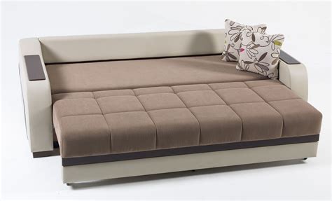 Queen Convertible Sofa Bed With Storage Canvas Smorgasbord