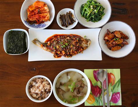 A Typical Korean Homestyle Table Setting