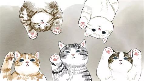 有哪些可以作为壁纸的可爱的卡通猫图片？ 知乎