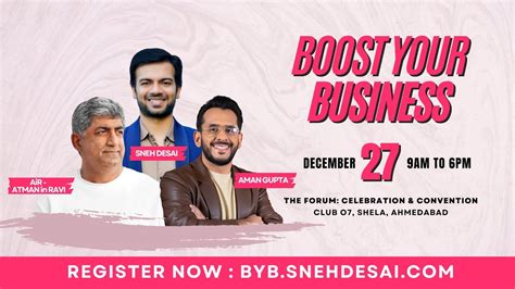How To Boost Your Business Sneh Desai Live Youtube