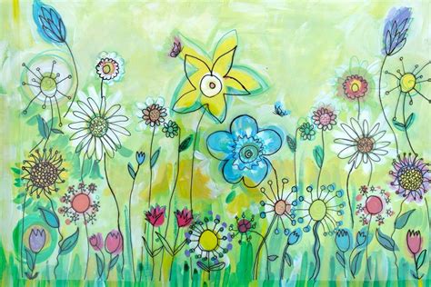Zoe Potter The Brightest Of Beginnings Flower Garden Murals At