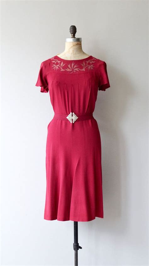 Verneuils Ruby Dress Vintage 1930s Dress Rayon 30s Etsy In 2023