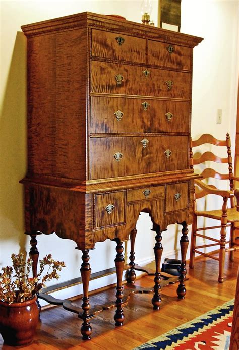 William And Mary Antique Furniture Wood Dresser Tables