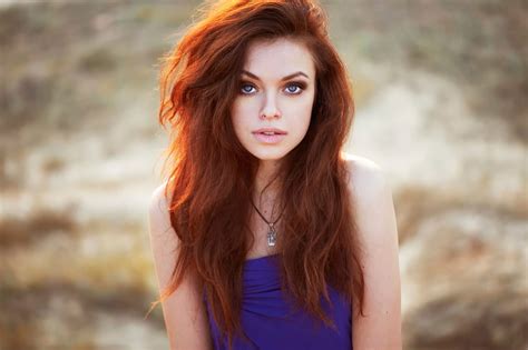 Women Redhead Blue Eyes Wallpaper Coolwallpapers Me