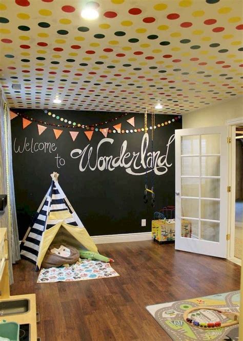 60 Cute Basement Playroom Decorating Ideas Playroom Decor Basement