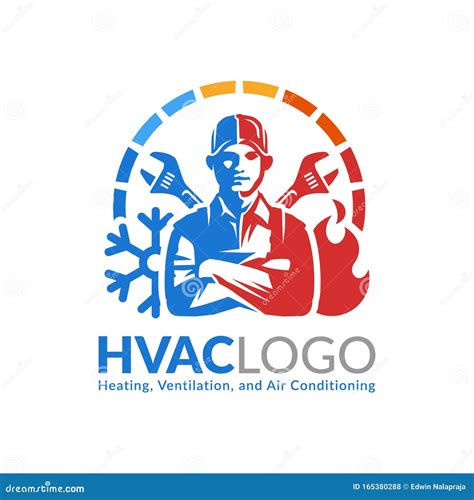 Hvac Logo Design Heating Ventilation And Air Conditioning Logo Or Icon