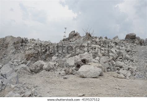 Limestone Mining Open Pit Mine Cambodia Stock Photo 419537512