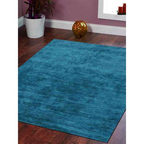 Rugsotic Carpets Hand Knotted Silk Mix 10x10 Square Area Rugs Solid