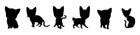 collection of cat silhouettes 3777877 vector art at vecteezy