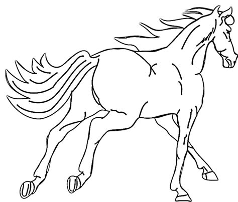 100+ horse coloring pages collection. Horse Galloping Away Coloring Page | Purple Kitty