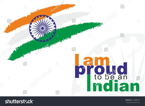 proud be indian indian tri colour 스톡 일러스트 216486781 shutterstock