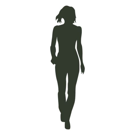 Woman Walking Silhouette Side