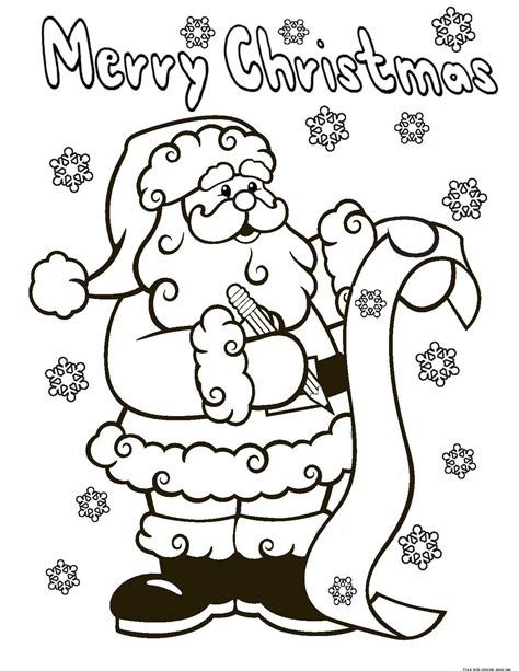 Free printable printable santa coloring pages for kids that you can print out and color. santa claus wish list printable christmas coloring ...