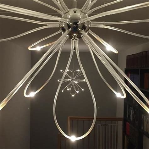Tested and approved for bathroom use. IKEA Onsjo chandelier ceiling light with chrome plated ...