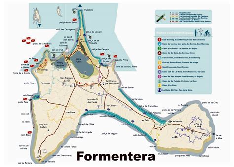 Formentera is the smallest and more southerly island of the pityusic islands group (comprising ibiza and formentera, as well as various small islets). Mapas Detallados de Formentera para Descargar Gratis e ...