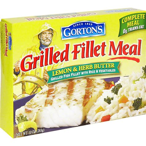 Gorton's lemon butter grilled fish fillets. Gortons Grilled Fillet Meal, Lemon & Herb Butter | Frozen ...