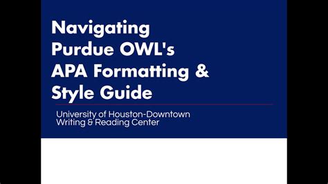 Because online materials can potentially change urls, apa recommends providing a digital object identifier (doi). Navigating Purdue OWL's APA Guide - YouTube