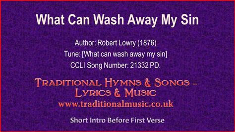 What Can Wash Away My Sin Hymn Lyrics Music Chords Chordify