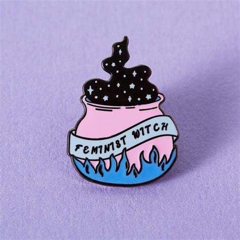 Feminist Witch Cauldron Enamel Pin Punkypins
