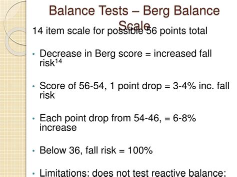 Berg Balance Test Printable