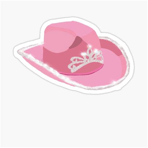 Pink Cowgirl Hat Sticker For Sale By Intemporall Redbubble