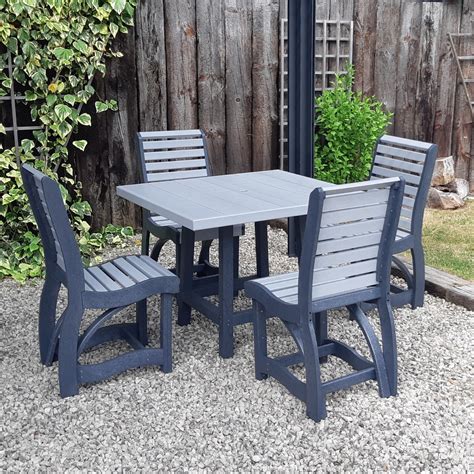 Recycled Plastic Dining Table And Chairs Greendine Range Woodberry