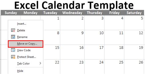 Excel Sheet Calendar Template Master Template