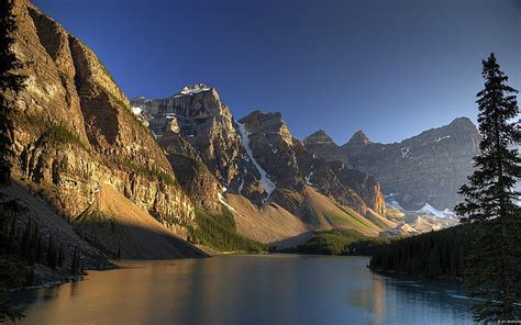 1080x2340px Free Download Hd Wallpaper Banff Moraine Lake Sunset