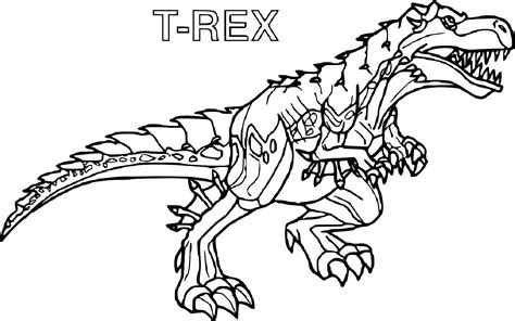 Dibujos para colorear T Rex para imprimir gratis