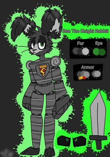Ren The Knight Rabbit Refrence Sheet Five Nights At Freddys Amino
