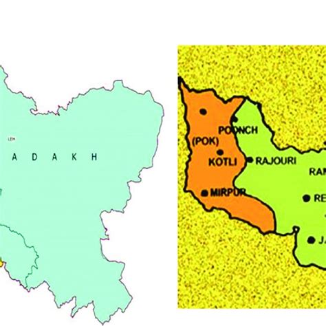 Map Of India Showing Union Territory Jammu Kashmir Ladakh Map Showing