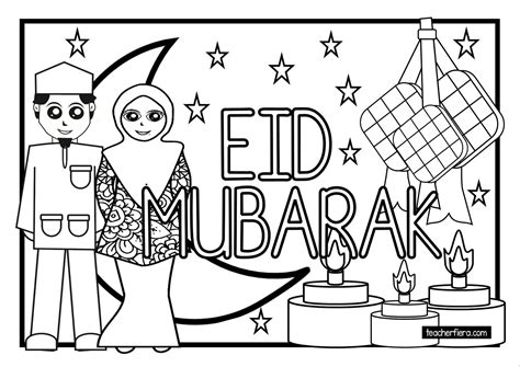 Hari Raya Coloring Pages