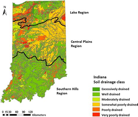 Indianas Soil Drainage And Drainage Regions Source
