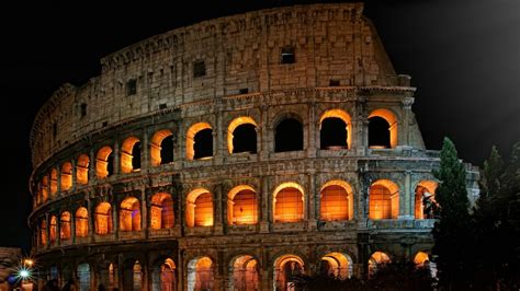 Papel De Parede Da Paisagem De Viagem Da Coliseu Romano Visualização