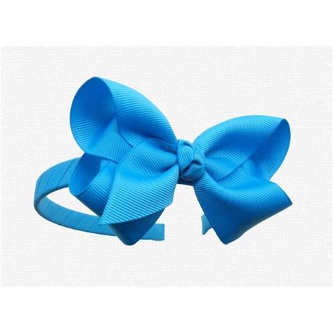 Turquoise Headband With Removable Large Turquoise Hair Bow With