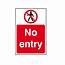 No Entry Sign  RPVC 200x300mm By ScaffoldingDirect