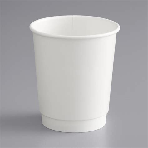 Choice 8 Oz White Smooth Double Wall Paper Hot Cup 25pack
