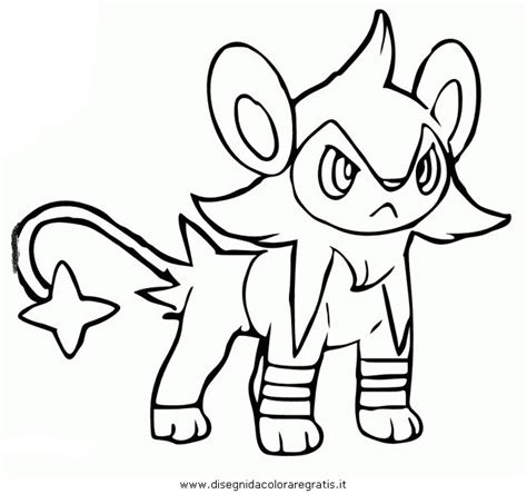 mega luxray coloring pages