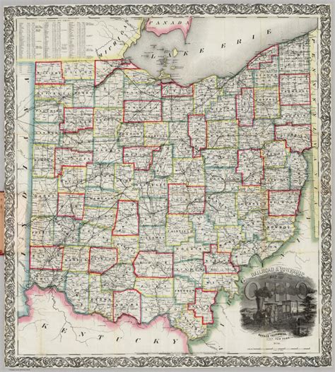Railroad And Township Map Of Ohio David Rumsey Historical Map Collection