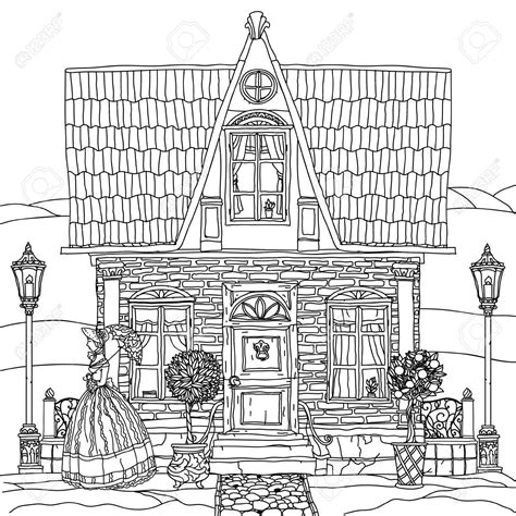 Victorian Houses Coloring Pages Coloring Home