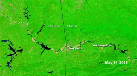 Nasa Images Show Arkansas River Flooding