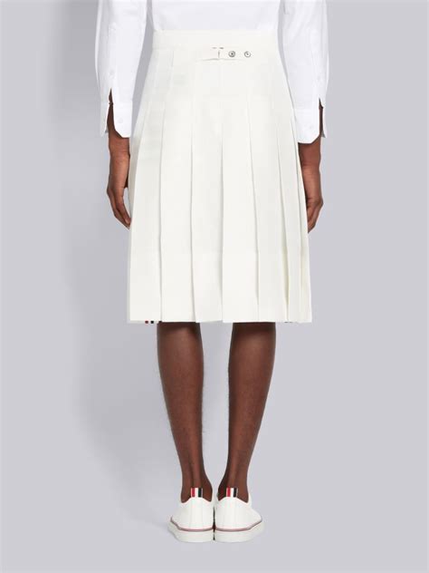 4 Bar Knee Length Pleated Skirt Thom Browne Official
