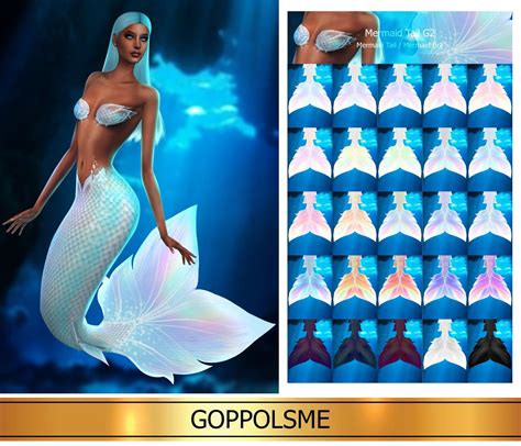 Goppols Me Sims 4 Gameplay Sims 4 Gold Mermaid Tail