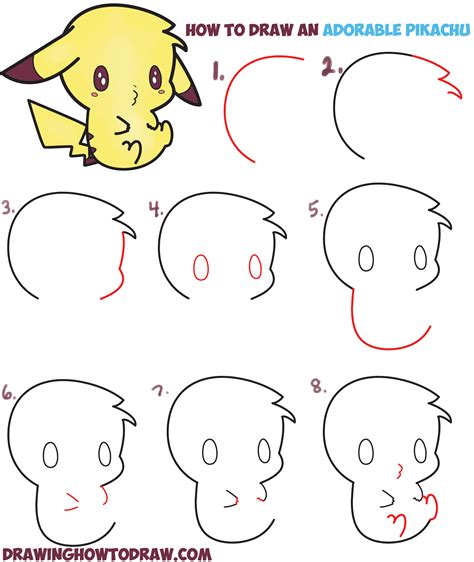 How To Draw Pikachu How To Draw Pikachu From Pokemon With Easy Steps
