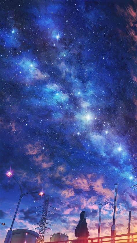 Under Night Sky In 2020 Anime Scenery Wallpaper Anime Backgrounds