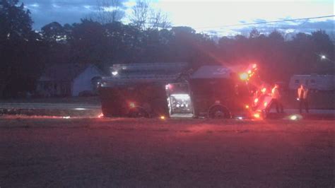 Huntersville Fire Engine Drives Off Side Of Road Flipboard