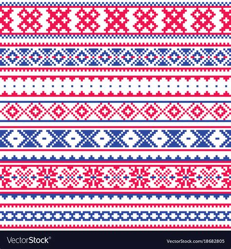 Lapland Traditional Folk Art Design Sami Vector Image